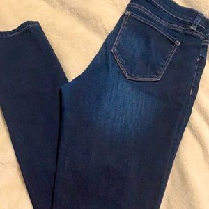 Blue denim skinny jeans
